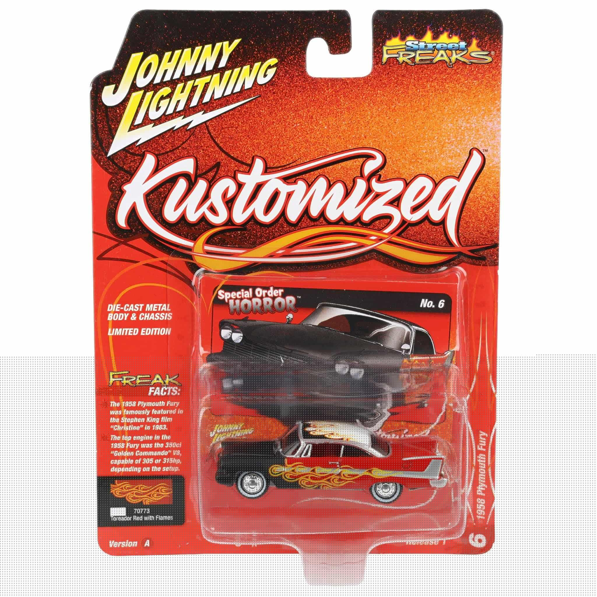 Johnny Lightning 1:64 Street Freaks Ver A 1958 Plymouth Fury Red
