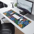 thumbnail image 2 of Long Mouse Pads for Desk,Pioneer Flower Floral Print Pattern Desk Mats on Top Of Desks, Desk Mouse Pad Extra Large with 3mm Non-Slip Base and Stitched Edge for Gaming,Office,Work,Home 31.5"x11.8", 2 of 6