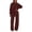 50# Wine, variant on Women Sweatsuits 2 Piece Set Baggy Sweatshirts Casual Sweatpants Running Outdoor Lightweight Matching Outfits Camel,L