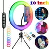 PVUEL 10" LED Selfie Ring Light, Beauty Fill Light w/ Tripod Stand Dimmable Selfie Ring Lamp
