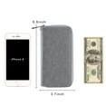 thumbnail image 4 of HAWEE Cellphone Wallet Dual Zipper Wristlet Purse with Card Slot/ Coin Pouch Compatible with iPhone/Samsung for Women or Lady, Grey, 4 of 7