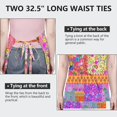 thumbnail image 6 of Pioneer Flower Floral Print Pattern Apron-Garden Aprons for Women with Pockets-Cotton Linen Waterproof Kitchen Cooking Gardening Aprons Adjustable for Kitchen,Cooking,BBQ and Salon 33x27 Inch, 6 of 7