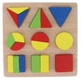 thumbnail image 2 of Rompecabezas de Construcción de Geometría de Juguete Educativo para triángulo CUTICAT Rompecabezas de geometría de madera, 2 of 8
