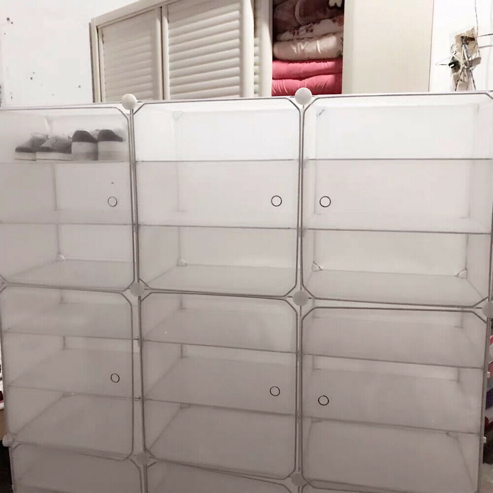 3*12 Shoes Rack Storage Drawer Doors Shelf 12 Tier Unit Organizer Cabinet