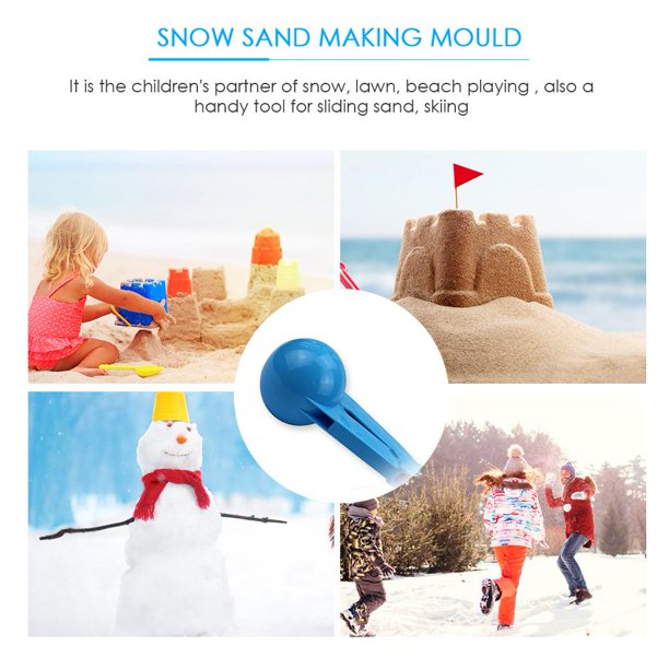 Bola de nieve redonda para niños, molde de arena de invierno, juguete de lucha de bolas de nieve amarillo Ndcxsfigh libre de BPA