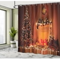 thumbnail image 5 of Ambesonne Christmas Shower Curtain, Romantic New Year, 69"Wx75"L, Orange, 5 of 5