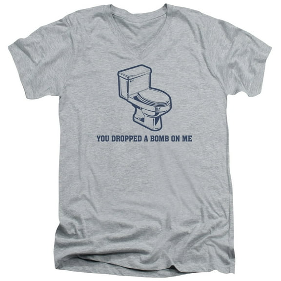 - You Dropped A Bomb - Slim Fit V Neck Shirt - XX-Large