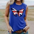 thumbnail image 5 of Graphic Tank Tops, Summer 2024 Sleeveless 4th of July Shirts Women Crew Neck Casual Flag Sunflower Print Tanks (XL, Blue 15), 5 of 5