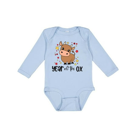 

Inktastic 2021 Year of the Ox Cute Gift Baby Boy or Baby Girl Long Sleeve Bodysuit