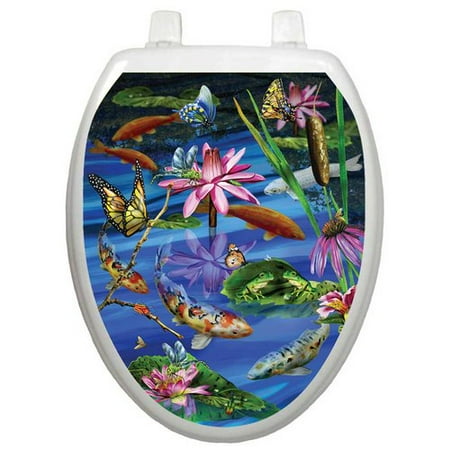 - Toilet Tattoos Themes Koi Fish Toilet Seat Decal
