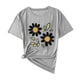 thumbnail image 3 of Camisas de Manga Corta para las Mujeres Moda Casual Impresión Cuello Redondo Suéter Tee Blusas, 3 of 3