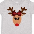 thumbnail image 4 of Inktastic Cute Girl Reindeer with Buffalo Plaid Bow Boys or Girls Toddler T-Shirt, 4 of 5