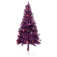 thumbnail image 1 of Juego de adornos para árbol de Navidad Wellwood de 6 pies con 24 quilates, color morado, 1 of 8