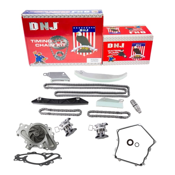 DNJ TK1116AWP Timing Chain Kit with Water Pump Fits Cars & Trucks 07-08 Chrysler 2.7L V6 DOHC