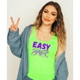 thumbnail image 3 of Easy Tiger Tank Top for Women and Teens Trendy Everyday Tiger Sleeveless Tee Neon Green Tank Top X-Large, 3 of 4