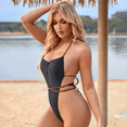 thumbnail image 4 of Rush Women One Piece Swimsuit U Neck Tummy Control Swimwear Slimming Strap Backless Bathing Suit，S S2566, 4 of 5