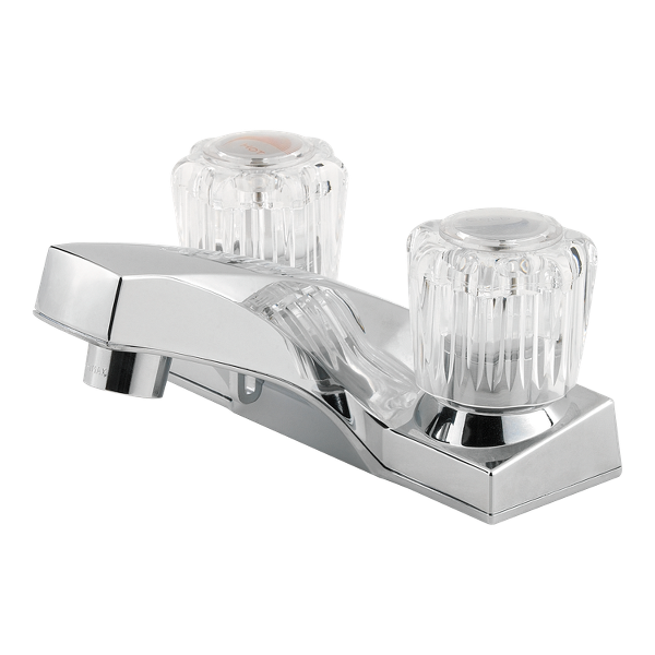 Pfirst Series 2Handle 4" Centerset Bathroom Faucet with Blade Knobs in