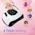 thumbnail image 3 of UV LED Nail Lamp   180W Nail Curing Lamps for Home & Salon  Led Nail Dryer with Automatic Sensor/4 Timer Setting  Professional Nail Art Tools for Gel Polish, 3 of 12
