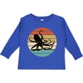 thumbnail image 3 of Inktastic Octopus Vintage Sunset Boys or Girls Long Sleeve Toddler T-Shirt, 3 of 5