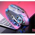 thumbnail image 2 of Ratón inalámbrico para juegos, ratón recargable con clic silencioso, retroiluminación con efecto de respiración cambiante, para portátil, PC, Macbook, ratón inalámbrico recargable para juegos RGB con, 2 of 5