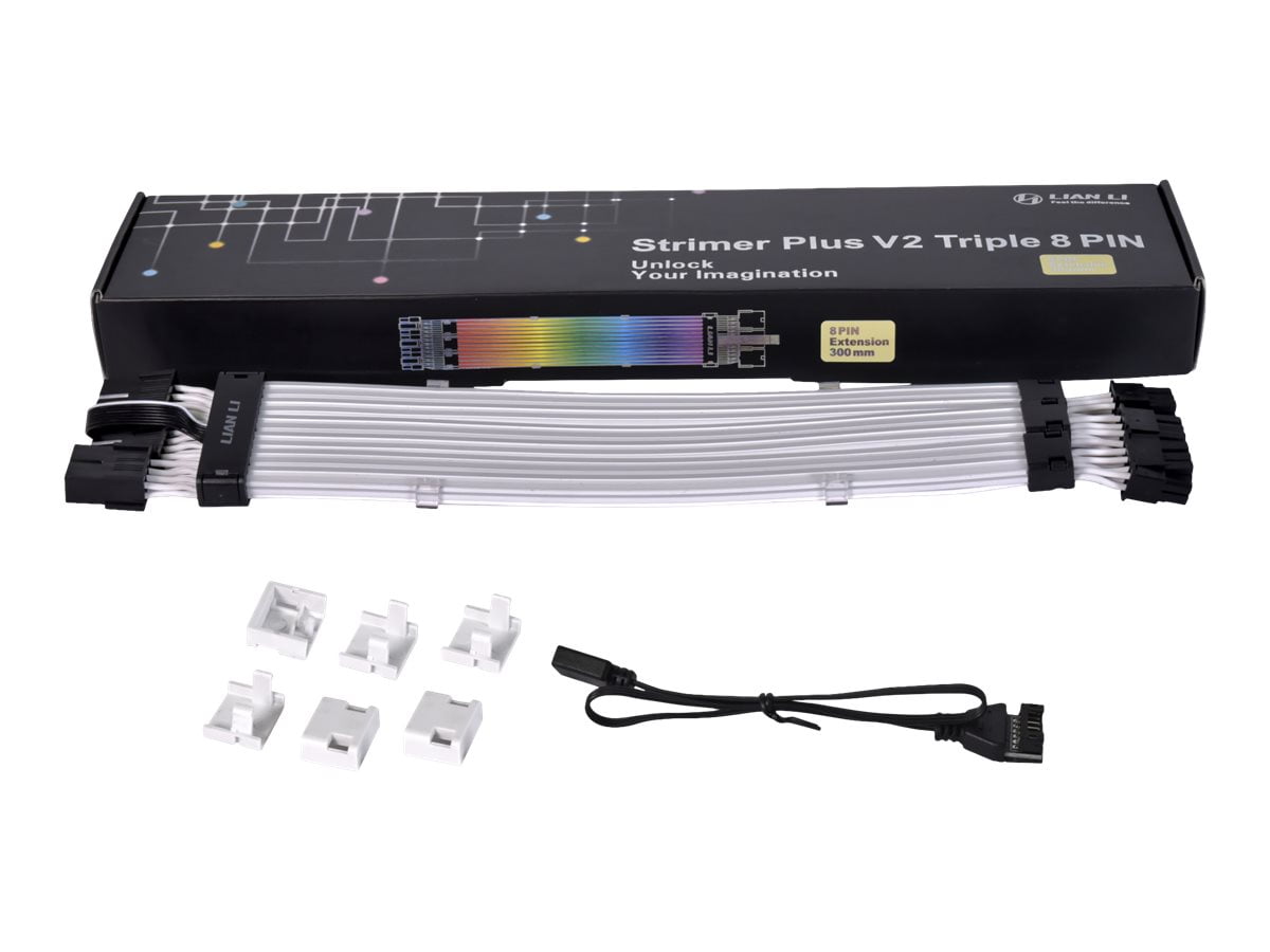 LIAN LI Strimer Plus V2 Triple 8 Pin RGB VGA Power Cable for