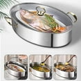 thumbnail image 4 of Casserole à Poisson Ovale Vapeur avec Couvercle - Design Multi-Usage, 4 of 5