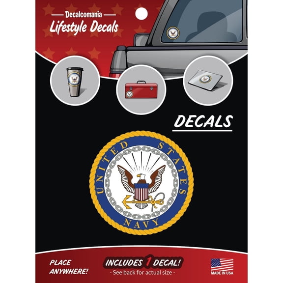 Officially Licensed UNITED STATES NAVY Decal - Large 5.25" US Military Sticker for Truck or Car Windows - Large Military Car Decals Military Collection