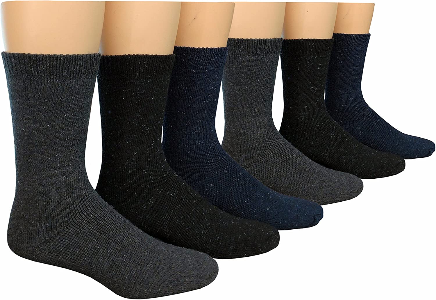 SOCKS'NBULK 12 Pairs of Mens Heavy Duty Wool Blend Winter Warm Work Socks - image 2 of 4