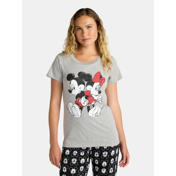 Mickey Mouse Unisex Graphic Cotton Tee with Short Sleeves, Sizes S-XXL