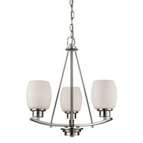 Thomas Lighting - Casual Mission - Three Light Chandelier-Brushed Nickel Finish