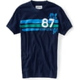 thumbnail image 1 of Camiseta Gráfica Aeropostale Hombre con Rayas Pintadas 87 Azul Grande, 1 of 1