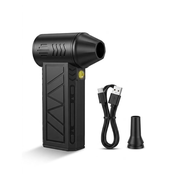 TOPKECH 3-Speed Electric Air Duster, 130,000 Rpm Cordless Compressed Air Duster for PC, Computer Keyboard and Electronics Cleaner, Black