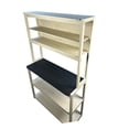 thumbnail image 5 of 39.37" White and Black color 5-Tier Bakers Rack for Kitchen with Storage, Coffee Bar, Kitchen Shelves, Microwave Stand, 5 of 9