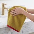 thumbnail image 4 of REGALWOVEN 2 Pack Cotton Soft Hand Towels, Solid Absorbent Durable Hand Towel for Bathroom, Spa, Gym, Kitchen Yellow 29" x 13", 4 of 6