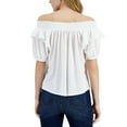 thumbnail image 3 of INC International Concepts Women's Off-The-Shoulder Top Washed White Size S, 3 of 3