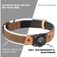 thumbnail image 4 of shiyou-AirTag Dog Collar - Leather Dog Collar with Air Tag Holder | IPX8 Waterproof, Reflective, High - End, Adjustable Soft Padded | Dog GPS Tracker Collars Fit for Medium Large Dogs (Light Brown, L, 4 of 4