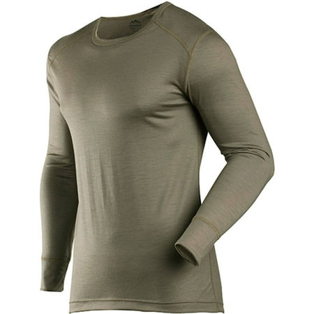 Coldpruf Classic Series Merino Wool Thermal Underwear Shirt, Commando Green, Size (Best Wool Hunting Pants)