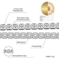 thumbnail image 4 of Huge 12MM Tennis Bracelet for Men Women in Eternity Design 14k Gold White Plated Iced Out Cubic Zirconia Lab Simulated Diamond Tennis Wrist Chain Bracelets Hip Hop Jewelry, 4 of 12