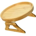 thumbnail image 4 of Sofa Armrest Clip On Tray Wooden Sofa Tray Table Foldable Couch Arm Clip Table, 4 of 7