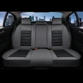 thumbnail image 3 of Florich Full Set Seat Covers, Waterproof Faux Leather Seat Protectors, Comfortable Auto Interior Cushions Fit for Most Cars SUV Trucks, Black&Gray, 3 of 9