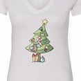 thumbnail image 4 of Inktastic Christmas Tree Women's V-Neck T-Shirt, 4 of 5