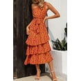 thumbnail image 3 of PRETTYGARDEN Women's Summer Floral Sundress Casual One Shoulder Tiered Ruffle Flowy Midi Beach Boho Dresses, 3 of 9