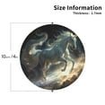 thumbnail image 2 of Fuzoiu Space White Horse Print Leather Coasters Set,Drink Coasters Set of 4,for Tabletop Protection, Durable PVC Coasters,Home Décor and Housewarming Gift-Round Shape, 2 of 6