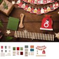 thumbnail image 1 of onlyliua ¡ Artículos En Liquidación! Bolsa de Regalo de Lino con Diseño Navideño, Paquete de Calendario de Adviento Del 1 Al 24, 1 of 6