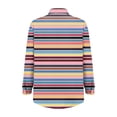 thumbnail image 7 of kaondbfi Women Cotton Shirt Printed Fashion Button Down Shirts Casual Tops Long Sleeve Blouse Womens Fashion Summer Essentials Clothing, 7 of 7
