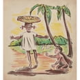 thumbnail image 3 of Sari 15x16 Black Modern Framed Museum Art Print Titled - Jeanne-Marie Goes to Market Pl3 (1938), 3 of 5