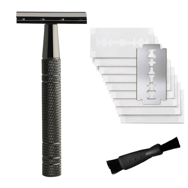 Safety Razor Manual Shaving Razor Long Handle Traditional Razor