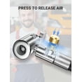 thumbnail image 3 of 20 Inch Tire Inflator Hose Adapter, Car Air Hose Self-Locking Air Chuck w/Tire Schrader Valve Fine Thread & Presta Valve Adapter, Quick Connect & Release for Pump Air Compressor Attachments, 3 of 7
