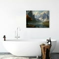 thumbnail image 6 of Chilfamy Mountain Waterfall Lake Canvas Wall Art Decor for Home Office Hotel Salon - Ready To Hang Room Art Decor 20x16in, 6 of 6