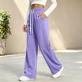 thumbnail image 5 of YuXingFu Womens Capri Pants for Women Dressy Straight Cigarette High Regular - Raw Hem Office Purple M, 5 of 8